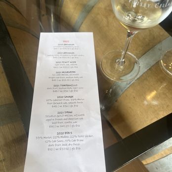 Frisby Cellars - Wine tasting menu - Wine Tasting Room Near Me - Dana Point, California