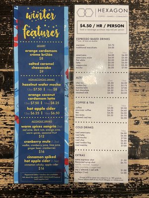 Menu photo 2 The Hexagon Board Game Cafe Calgary, AB Menu photo 2 The Hexagon Board Game Cafe Calgary, AB