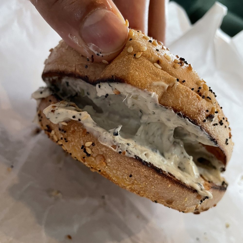 Cafe Beatrice - Everything bagel with onion/chive cream cheese - Cafes Near Me - Cambridge, Massachusetts Cafe Beatrice - Everything bagel with onion/chive cream cheese - Cafes Near Me - Cambridge, Massachusetts