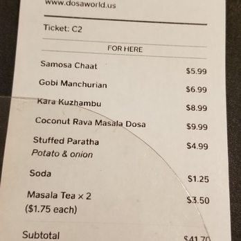 Dosa World - Indian Near Me - Hicksville, New York