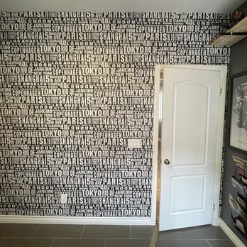 Anthony's Wallpaper Installation - Without the couch - Wallpapering Near Me
