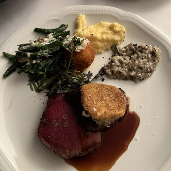 Monarch - Filet mingon, black truffle risotto, polenta - Italian Near Me - Dallas, Texas Monarch - Filet mingon, black truffle risotto, polenta - Italian Near Me - Dallas, Texas