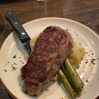Smashed Bar and Grille - 12 oz Ribeye with smashed potatoes and asparagus - Burgers Near Me - West Ocean City, Maryland Smashed Bar and Grille - 12 oz Ribeye with smashed potatoes and asparagus - Burgers Near Me - West Ocean City, Maryland