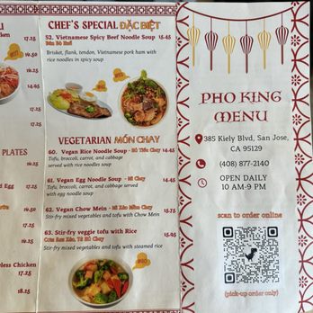 Pho King - Menu - Vietnamese Near Me - San Jose, California Pho King - Menu - Vietnamese Near Me - San Jose, California