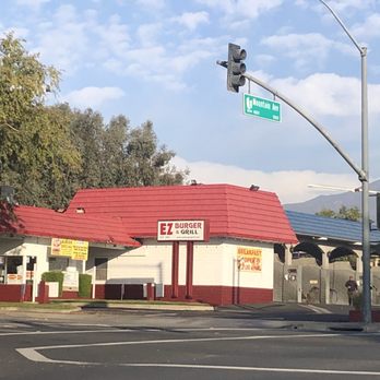 EZ Burger & Grill - located off Mountain & Arrow, a drive thru business connected to a car wash - Burgers Near Me - Upland, California