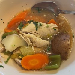 Sounds Good Cafe - Homemade chicken soup. It was so good that I ate half of it before I remembered to take a photo!