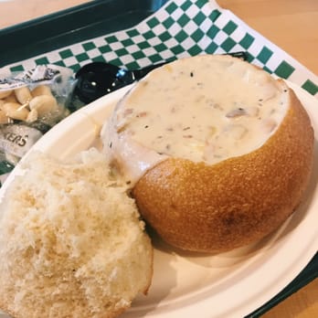 Pike Place Chowder - Pacific Place - New England clam chowder bread bowl - Seafood Near Me - Seattle, Washington Pike Place Chowder - Pacific Place - New England clam chowder bread bowl - Seafood Near Me - Seattle, Washington