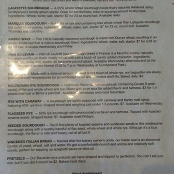 Smittybread Bakery - Bread varieties offered. - Bakeries Near Me - Lafayette, Indiana