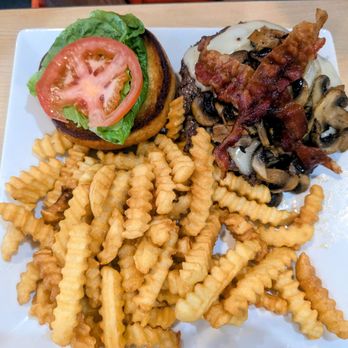 East Side Bar & Grill - East Side Burger with added bacon for da hubby - Hawaiian Near Me - Kaneohe, Hawaii East Side Bar & Grill - East Side Burger with added bacon for da hubby - Hawaiian Near Me - Kaneohe, Hawaii