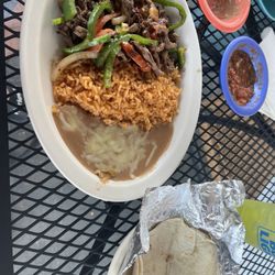 Steak fajitas