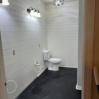 J&A Maintenance/Repair - Ship lap new toilet and luxury plank tile installed - General Contractors Near Me J&A Maintenance/Repair - Ship lap new toilet and luxury plank tile installed - General Contractors Near Me