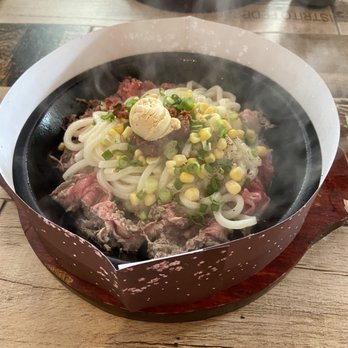 Sizzling Lunch - Garlic Beef Pepper Udon - Steakhouses Near Me - Mountain View, California Sizzling Lunch - Garlic Beef Pepper Udon - Steakhouses Near Me - Mountain View, California