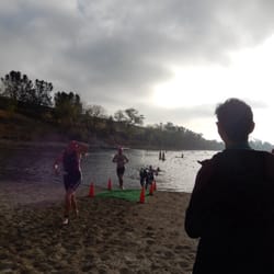 Pleasanton Tri for Fun Triathlon - 400 yard swim finish