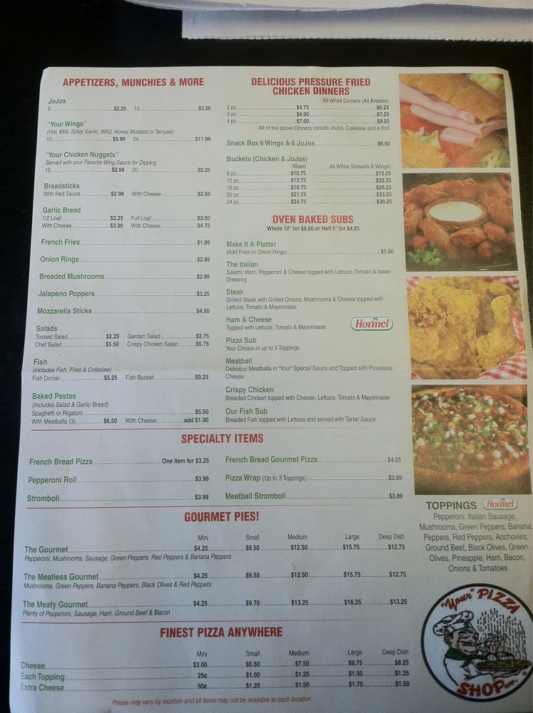 YOUR PIZZA SHOP 152 Front Ave SW, New Philadelphia, Ohio