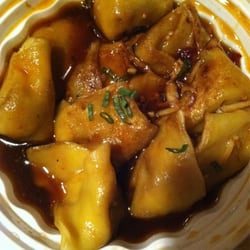 China House - Pan fried wantons in garlic sauce. Nice tangy with a kick flavor.