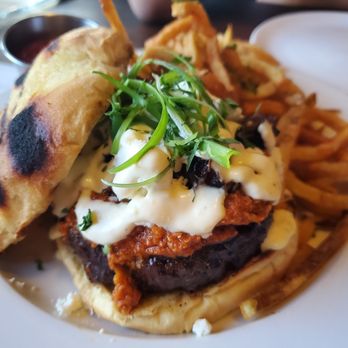 Moonshine 152 - The ratatouille burger - New American Near Me - Boston, Massachusetts