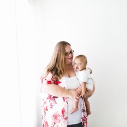My son and I nine months after my healing birth experience.