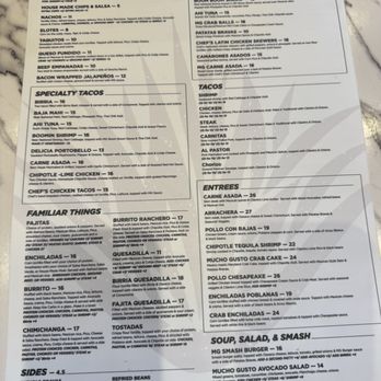 Mucho Gusto - Menu - Mexican Near Me - Towson, Maryland