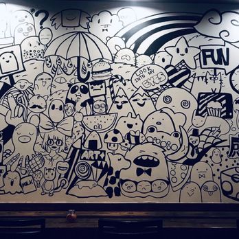 Kanji Ramen - Didn't get a picture of my food, just of this bitchin' wall. - Ramen Near Me - Austin, Texas