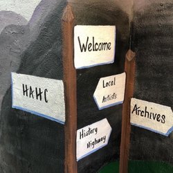 Helen Arts & Heritage Council - Welcome signs inside Helen Arts & Heritage Center