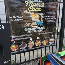 Tacos Mamá Cuca - Signage at food stand