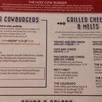 The Cow An Eatery - Cowburgers menu - Diners Near Me - Morrison, Colorado The Cow An Eatery - Cowburgers menu - Diners Near Me - Morrison, Colorado