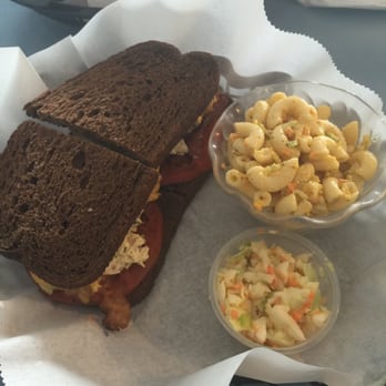 Sunset Cafe - a sandwich and macaroni salad - Cafes Near Me - Vero Beach, Florida
