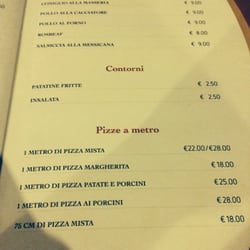Masseria della fontana vecchia - Listino pizza a metro