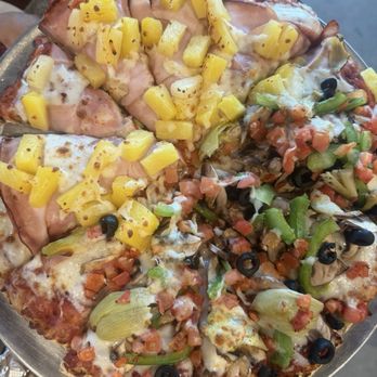 Mountain Mike's Pizza - Half Hawaiian & Half Mt. Veggiemore!! - Pizza Near Me - Norwalk, California