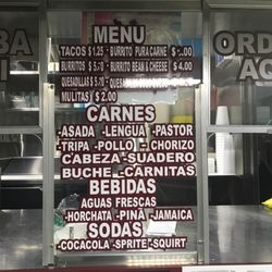 Tacos Los Morales - Menu