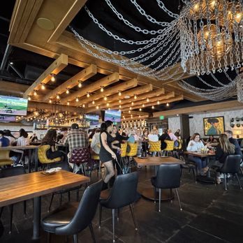 Miguel's Cocina - Seating and chandelier - Mexican Near Me - San Diego, California