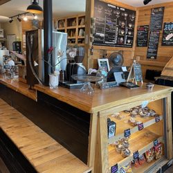 Bar where you order, menu