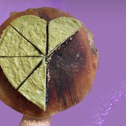 Plant Cake Divine - Matcha Magic #rawvegancake  . Heart-shaped and circle-shape options available