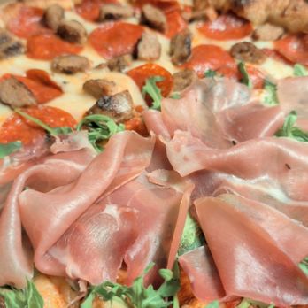 Crazy Crust - Half prosciutto half pepperoni & sausage - Pizza Near Me - Studio City, California