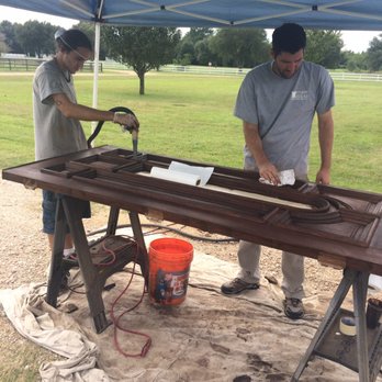 Sturdy Doors Refinishing - Sturdy Doors at work. Julien and Dominique - Door Sales/Installation Near Me - Houston, Texas Sturdy Doors Refinishing - Sturdy Doors at work. Julien and Dominique - Door Sales/Installation Near Me - Houston, Texas