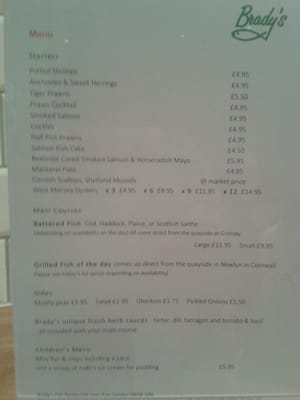 Menu photo 1 Brady's London, XGL