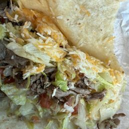Meat and Cheese only Philly Cheesesteak Burrito. Meat and Cheese only Philly Cheesesteak Burrito.