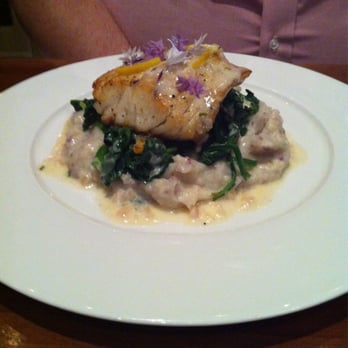 La Bicyclette - Sea Bass with spinach and mashed potatoes - French Near Me - Carmel, California