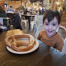 Child with Bavarian pretzel Child with Bavarian pretzel