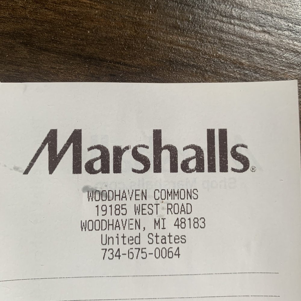 Marshalls - Receipt - Department Stores Near Me - Woodhaven, Michigan Marshalls - Receipt - Department Stores Near Me - Woodhaven, Michigan