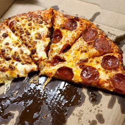 Lotsa Motsa Pizza - Very hot, extra cheese! Not too thick, not too thin!