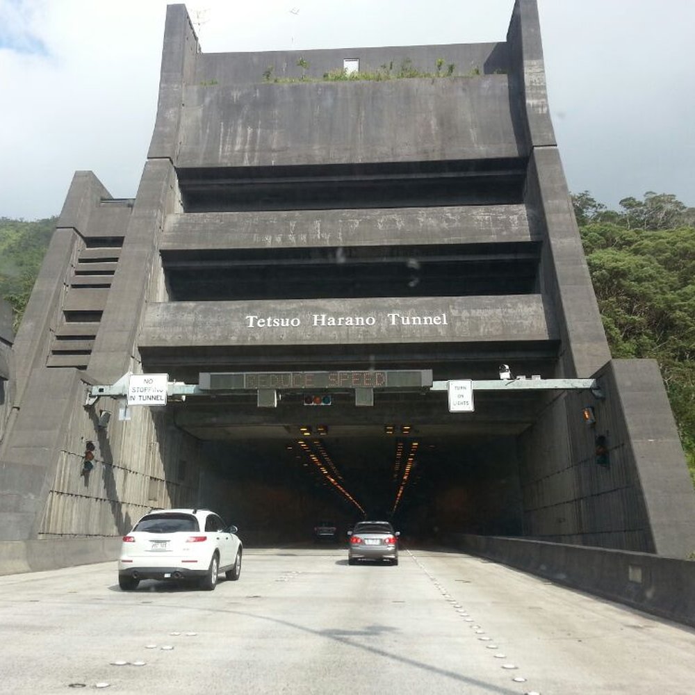 Interstate H-3: John A. Burns Freeway - Large tunnel entrance. - Landmarks & Historical Buildings Near Me Interstate H-3: John A. Burns Freeway - Large tunnel entrance. - Landmarks & Historical Buildings Near Me