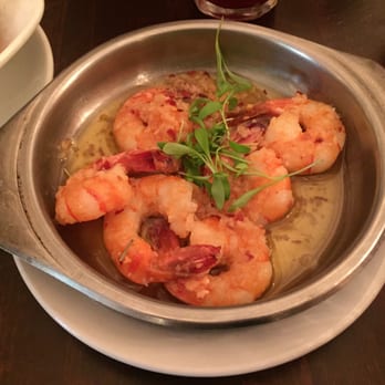 Bodega On Main - The Gambas Al Ajillo! Pair it with the bread and olive oil. Dip the bread in the garlicky butter! It's delicious! - Spanish Near Me - Vancouver, British Columbia
