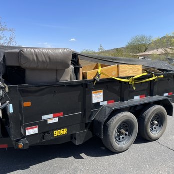 Trash King AZ - Garage & side yard clean up after moving in a new house. - Junk Removal & Hauling Near Me