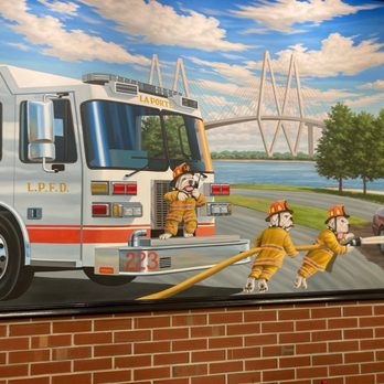 Firehouse Subs - La Porte mural at Firehouse Subs. - Delis Near Me - La Porte, Texas