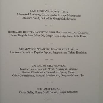 Daniel - Our menu for the evening - French Near Me - New York, New York Daniel - Our menu for the evening - French Near Me - New York, New York