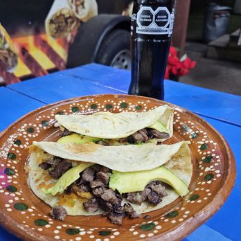 Taqueria La Norteña - El Pirta Taco- Homemade flour tortillas filled with cheese, Fajita & Avocado. - Food Trucks Near Me - Conroe, Texas