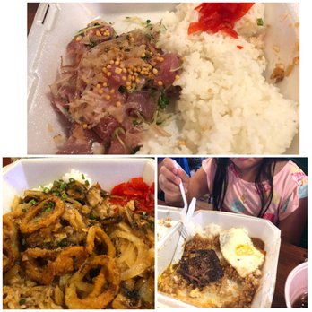 Hamada General Store - Negitoro, braised beef loco Moco, hamburger steak - Salad Near Me - Honolulu, Hawaii