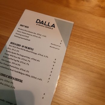 Dalla Tavola Zenari - Drink menu - Italian Near Me - Edmonton, Alberta