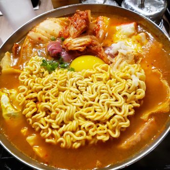 Uniboil - Korean Army Stew with Kurobuta Pork - Asian Fusion Near Me - Goleta, California Uniboil - Korean Army Stew with Kurobuta Pork - Asian Fusion Near Me - Goleta, California